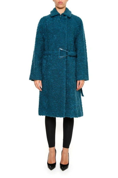 Shop Carven Blue/black Pied De Poule Wool Blazer In Vert Hanoiblu