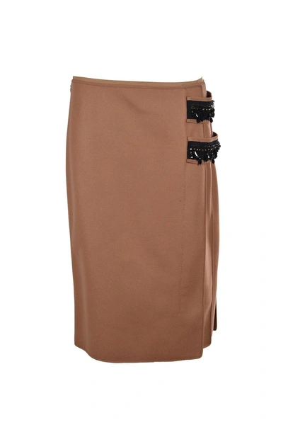 Shop N°21 Embroidered Skirt In Brown