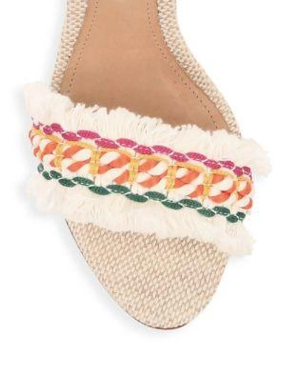 Shop Schutz Zoola Embroidered Sandals In Natural Multi