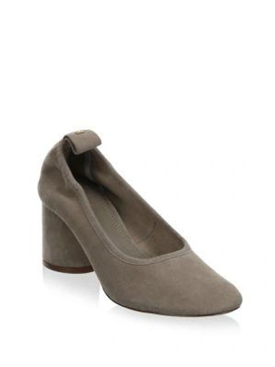Shop Tory Burch Therese Suede Pumps In Dust Storm