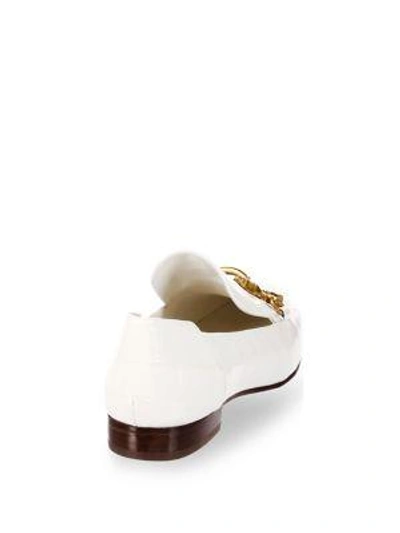 Shop Tory Burch Jessa Leather Loafers In Ivory