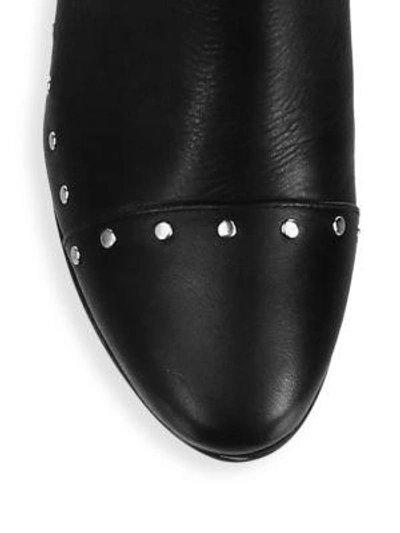 Shop Rebecca Minkoff Isley Leather Stud Booties In Black