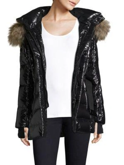 Shop Sam Millennium Fur Down Jacket In Jet