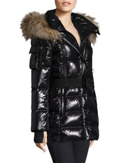 Shop Sam Millennium Fur Down Jacket In Jet