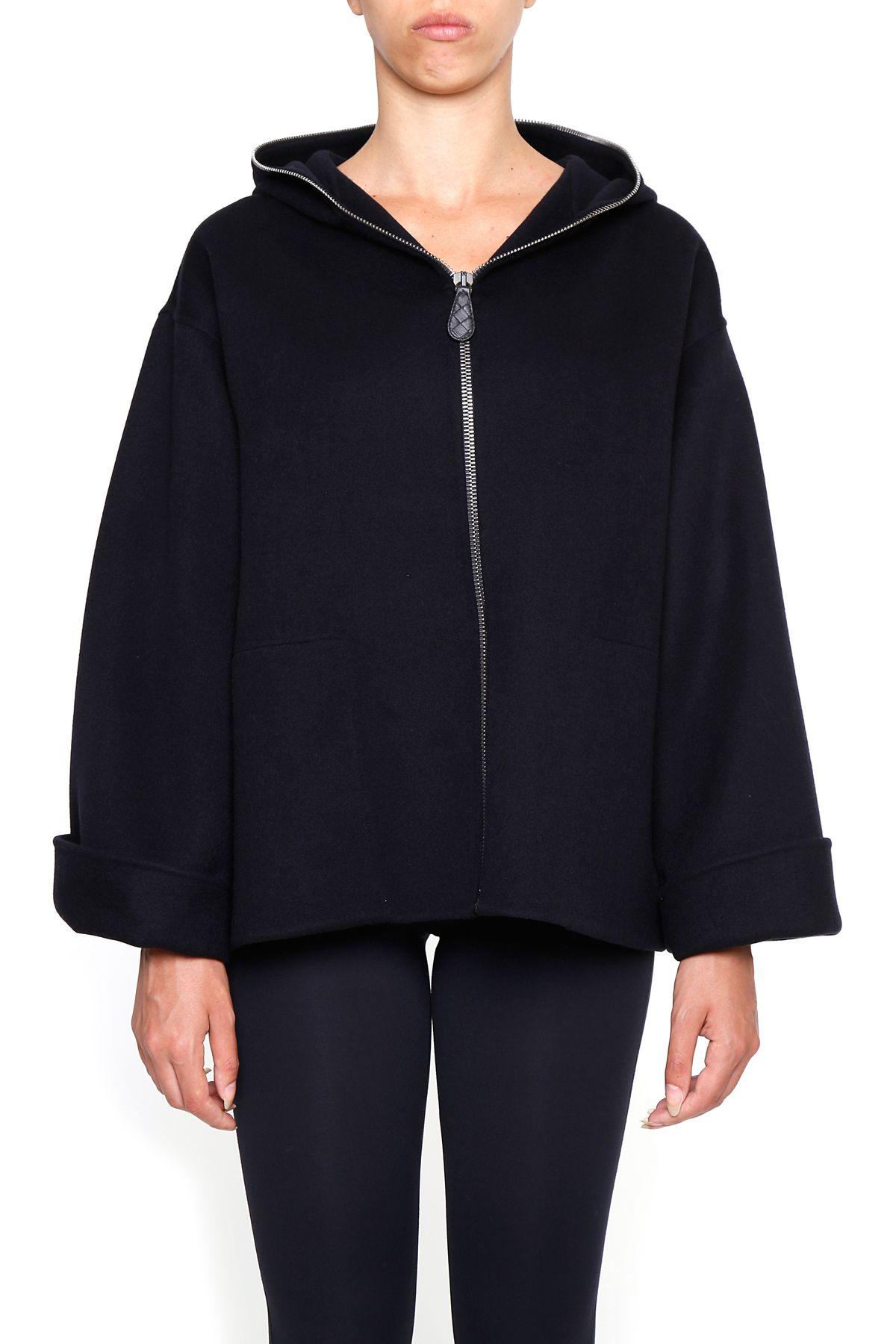 Bottega Veneta Coat In Cashmere Double Fabric In Nero | ModeSens