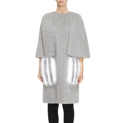 Shop Fendi Fleece In Grey