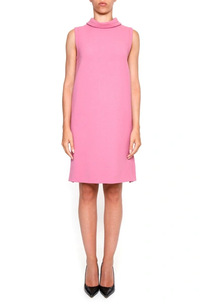 Shop Marni Double Crepe Dress In Mistyroserosa