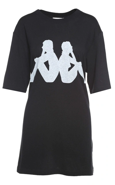 Shop Faith Connexion Kappa Cotton-jersey T-shirt In Nero