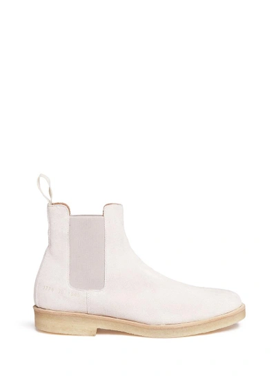 Shop Common Projects Suede Chelsea Ankle Boots