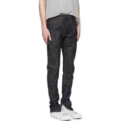 Shop Fear Of God Indigo Selvedge Zip Jeans In Raw