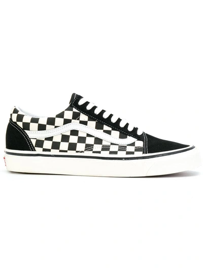 Shop Vans Old Skool Checked Sneakers In Black