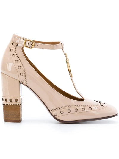 Shop Chloé Perry Pumps - Neutrals