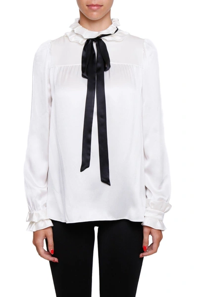 Shop Paule Ka Amiri Lovers Knit Jumper In Blanc Cassebianco