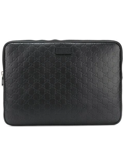 Gucci Signature Laptop Case In Black | ModeSens