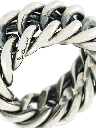 Shop Ugo Cacciatori Chain Link Ring In Metallic