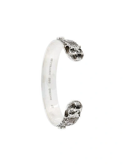 Shop Gucci Feline Bracelet In Metallic