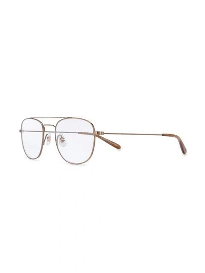 Shop Garrett Leight 'club House 50' Brille - Metallisch In Metallic