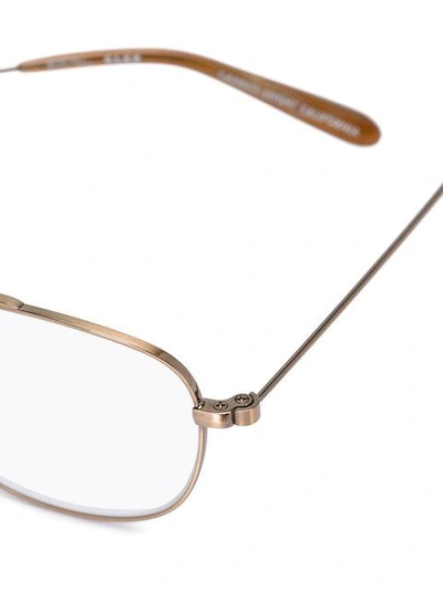 Shop Garrett Leight 'club House 50' Brille - Metallisch In Metallic