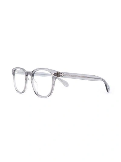 Shop Oliver Peoples Kauffman Round Frame Glasses In Metallic