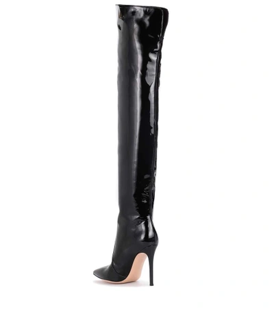 Shop Gianvito Rossi Rennes Leather Over-the-knee Boots In Black