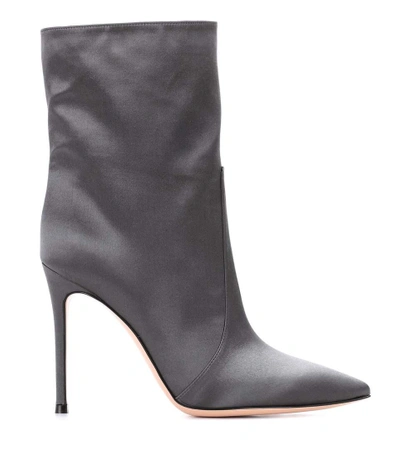 Shop Gianvito Rossi Exclusive To Mytheresa.com - Melanie Satin Ankle Boots In Grey