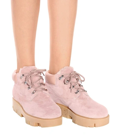 Shop Acne Studios Exclusive To Mytheresa.com - Tinne She Suede Ankle Boots In Pink