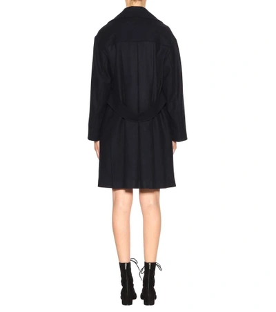 Shop Red Valentino Wool-blend Coat In Blue