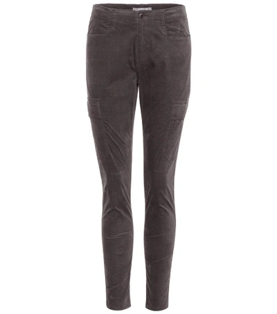 Shop Vince Stretch-cotton Trousers In Grey