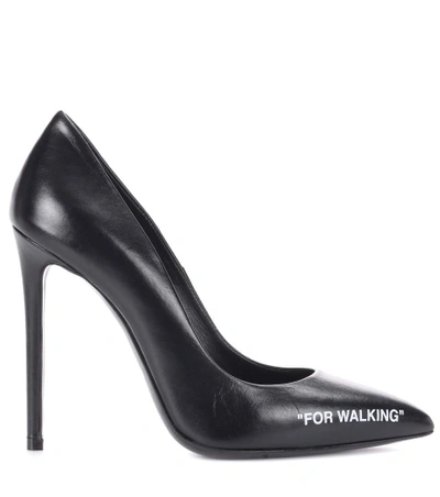 Shop Off-white For Walking Leather Pumps In Black