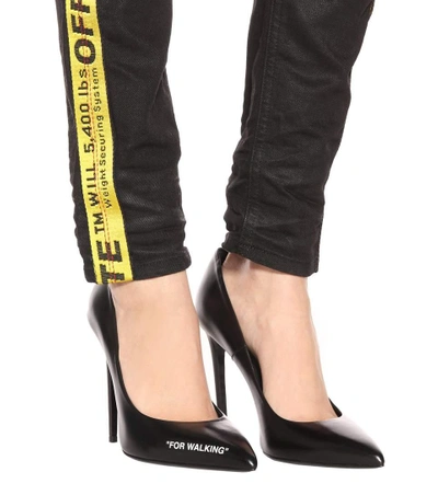 Shop Off-white For Walking Leather Pumps In Black