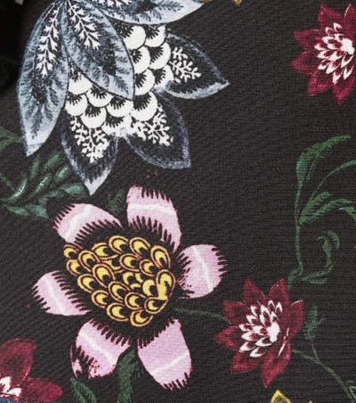 Shop Erdem Aila Floral-printed Silk Blouse In Multicoloured