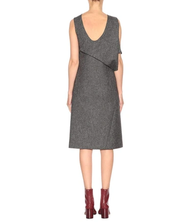 Shop Maison Margiela Asymmetric Wool Dress