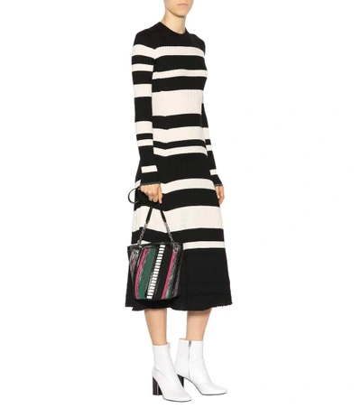 Shop Proenza Schouler Wool, Silk And Cashmere Midi Dress In Multicoloured
