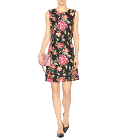 Shop Dolce & Gabbana Floral-printed Dress In Rose Foedo Eero