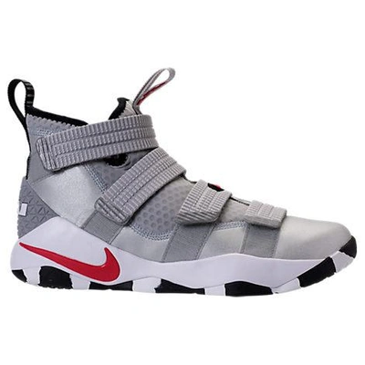 Shop Nike Men's Lebron Soldier 11 Sfg Basketball Shoes, Grey