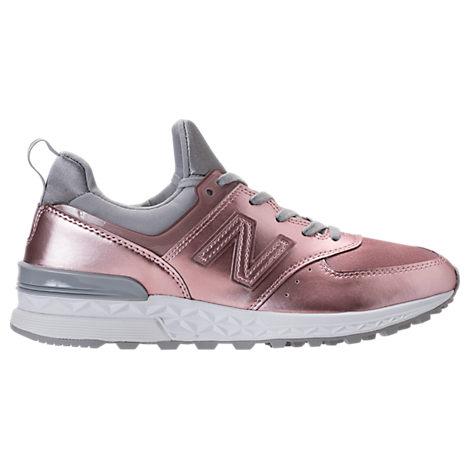 women's 574 rose gold casual sneakers from finish line