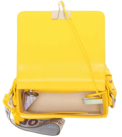 Shop Off-white Binder Clip Leather Shoulder Bag