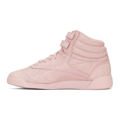 Reebok Freestyle Nubuck High Top Sneakers In Pink | ModeSens