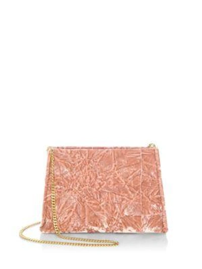 Shop Maison Margiela Velvet Shoulder Bag In Soft Pink