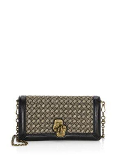 Shop Bottega Veneta Olmipla Knot Clutch In Gold