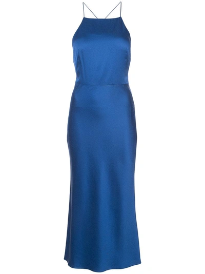 Shop Jason Wu Low Back Strappy Dress In Blue