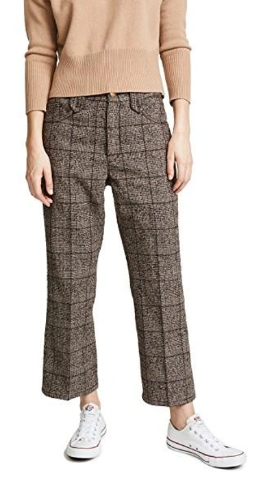 Shop Marc Jacobs Cropped Pants In Brown Multi