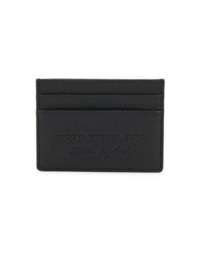 Shop Burberry Sandon Leather Card Case In Black