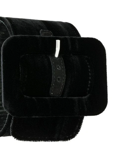 Shop Attico Buckle Anklet Bracelet In Black