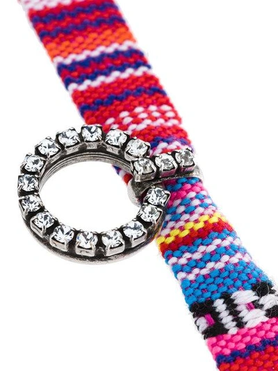 Shop Dannijo Sabra Choker With Circle Pendant In Multicolour