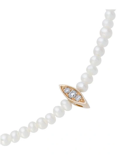 Shop Anissa Kermiche 14kt Rose Gold Perle Rare Pearl And Diamond Choker In White