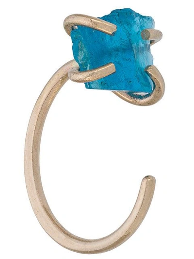 Shop Melissa Joy Manning Blue Apatite Earrings In Metallic