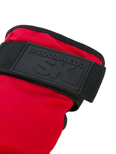 Shop Dsquared2 Ski Gloves In Red