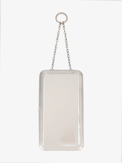 Shop Calvin Klein 205w39nyc Large Box Bag Keychain In Metallic