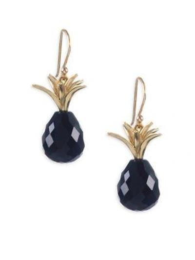 Shop Annette Ferdinandsen Black Onyx & 18k Yellow Gold Earrings